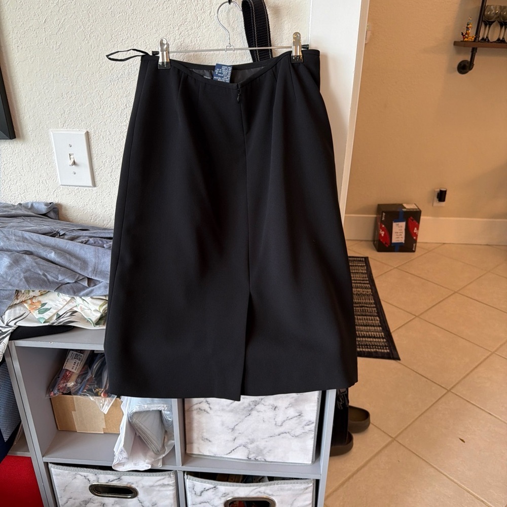 Corpcore Office Siren Classic Normcore Y2k Jones Wear Suit 8 Pencil Skirt Black - Picture 2 of 6